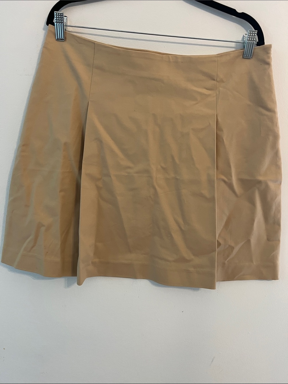 Lauren Ralph Lauren Tan A-Line Cotton Pleated Skirt NWT